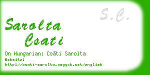 sarolta csati business card
